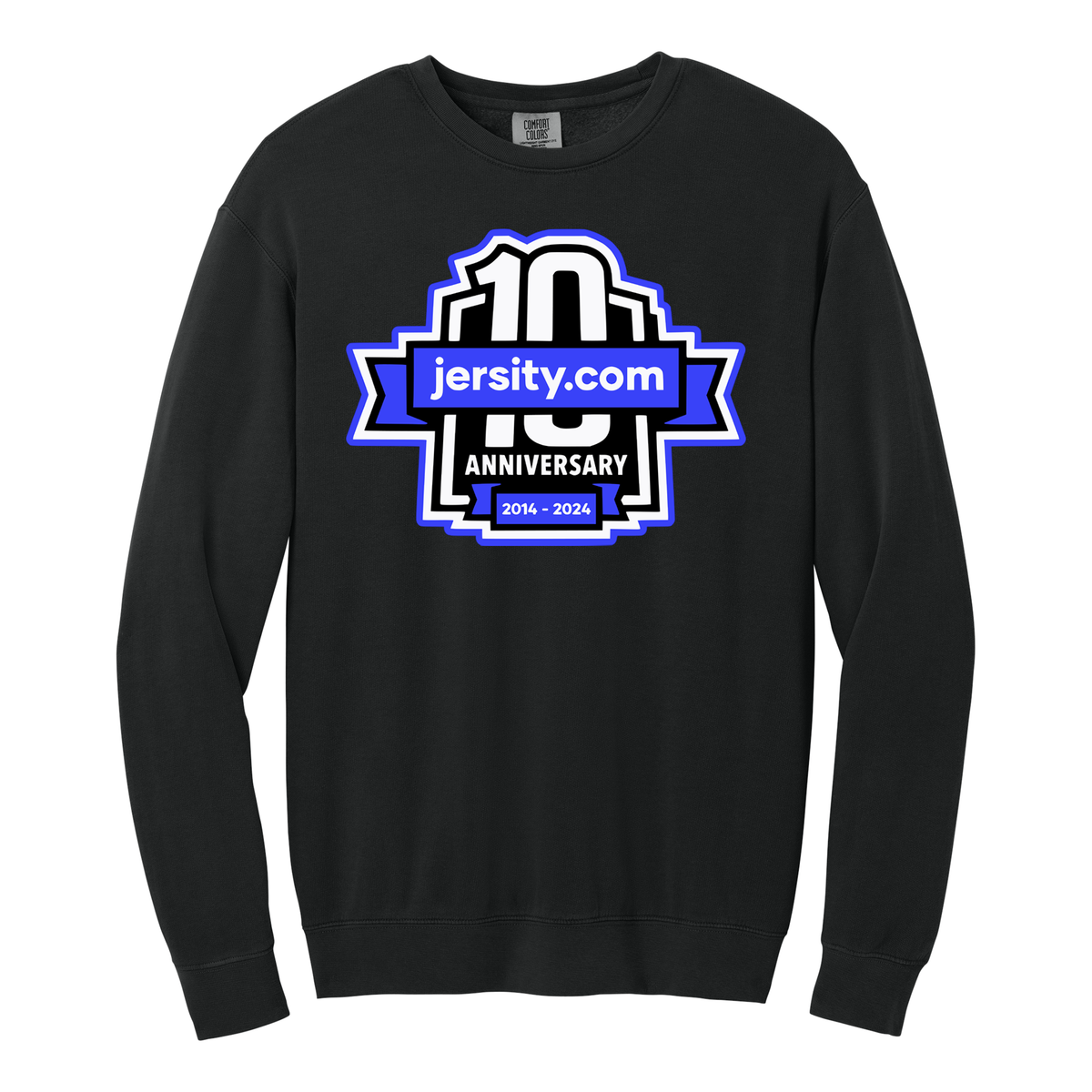 Jersity 10th Anniversary - Comfort Colors Lightweight Crewneck Sweatshirt