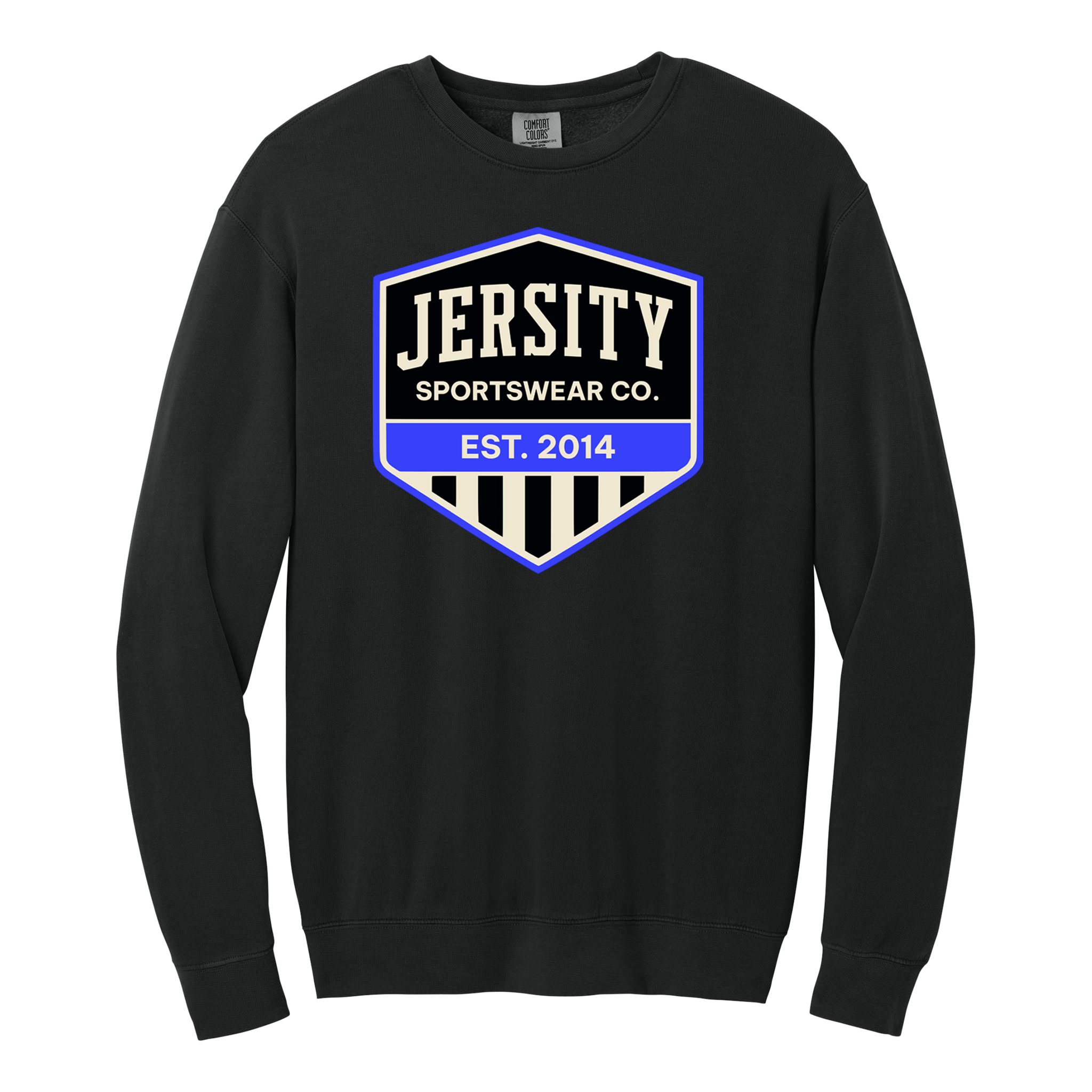 Jersity Vintage Shield - Comfort Colors Lightweight Crewneck Sweatshirt