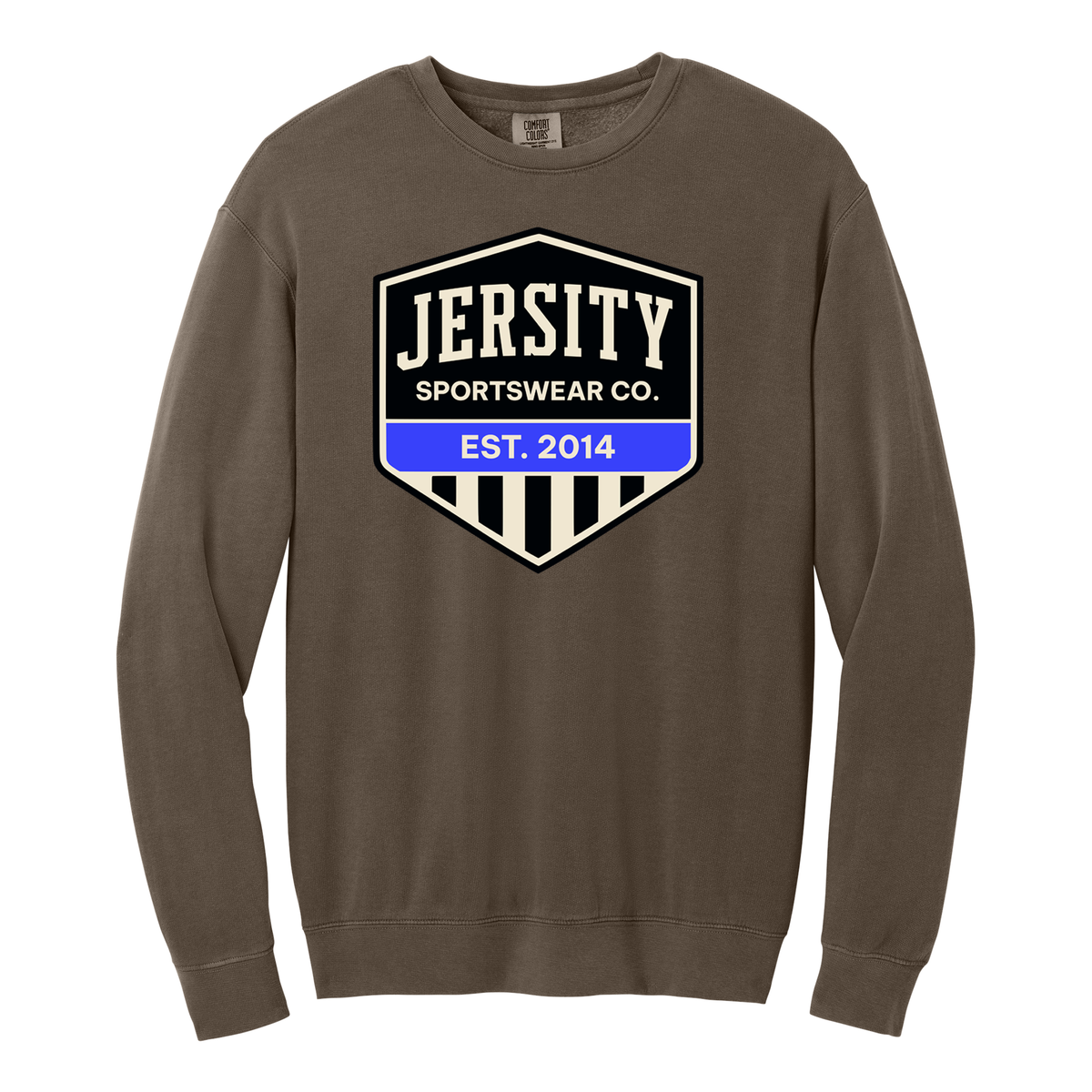 Jersity Vintage Shield - Comfort Colors Lightweight Crewneck Sweatshirt