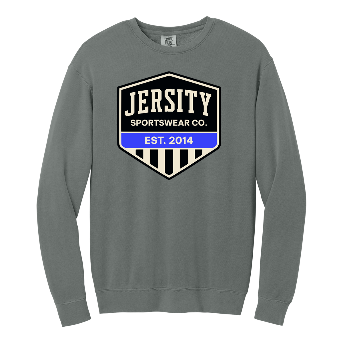 Jersity Vintage Shield - Comfort Colors Lightweight Crewneck Sweatshirt