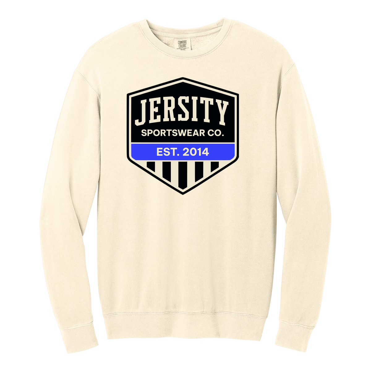 Jersity Vintage Shield - Comfort Colors Lightweight Crewneck Sweatshirt