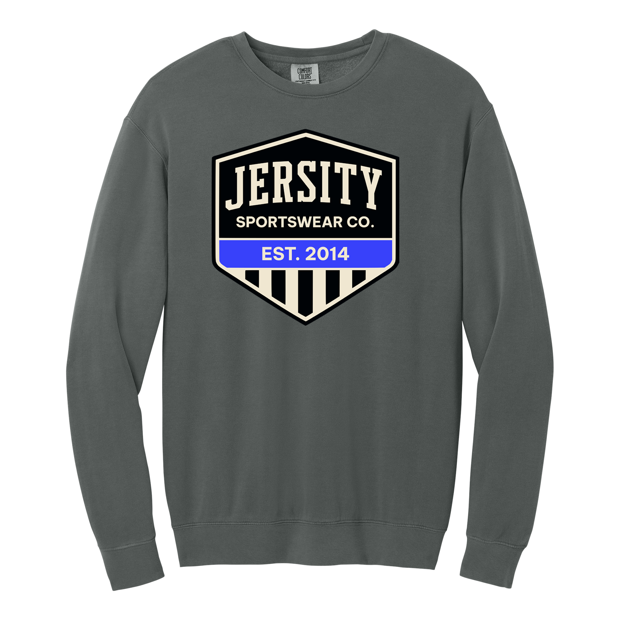Jersity Vintage Shield - Comfort Colors Lightweight Crewneck Sweatshirt