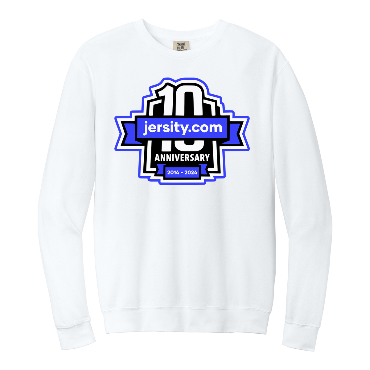 Jersity 10th Anniversary - Comfort Colors Lightweight Crewneck Sweatshirt