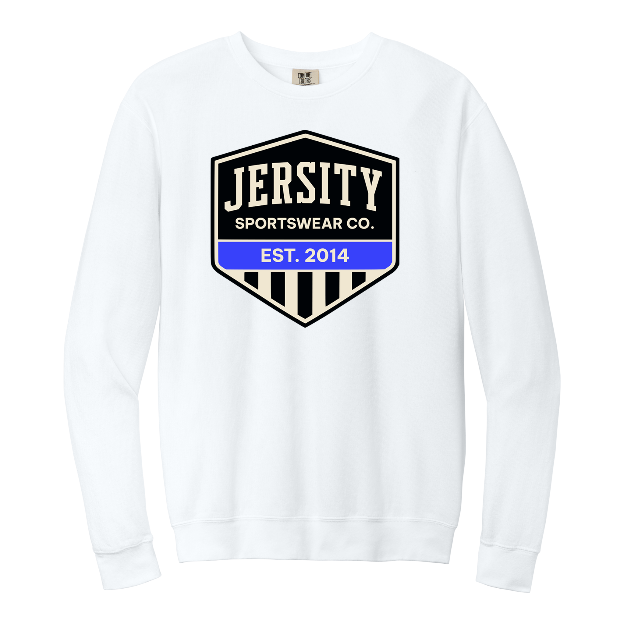 Jersity Vintage Shield - Comfort Colors Lightweight Crewneck Sweatshirt