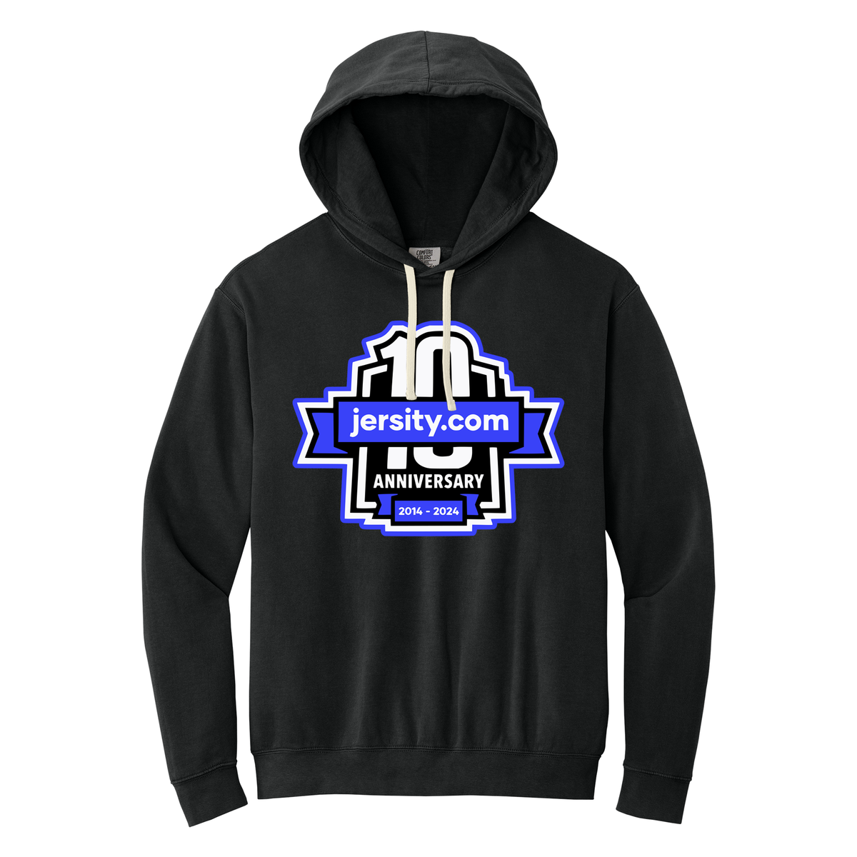 Jersity 10th Anniversary - Comfort Colors Lightweight Hooded Sweatshirt