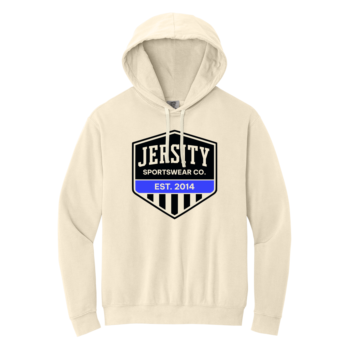 Jersity Vintage Shield - Comfort Colors Lightweight Hooded Sweatshirt