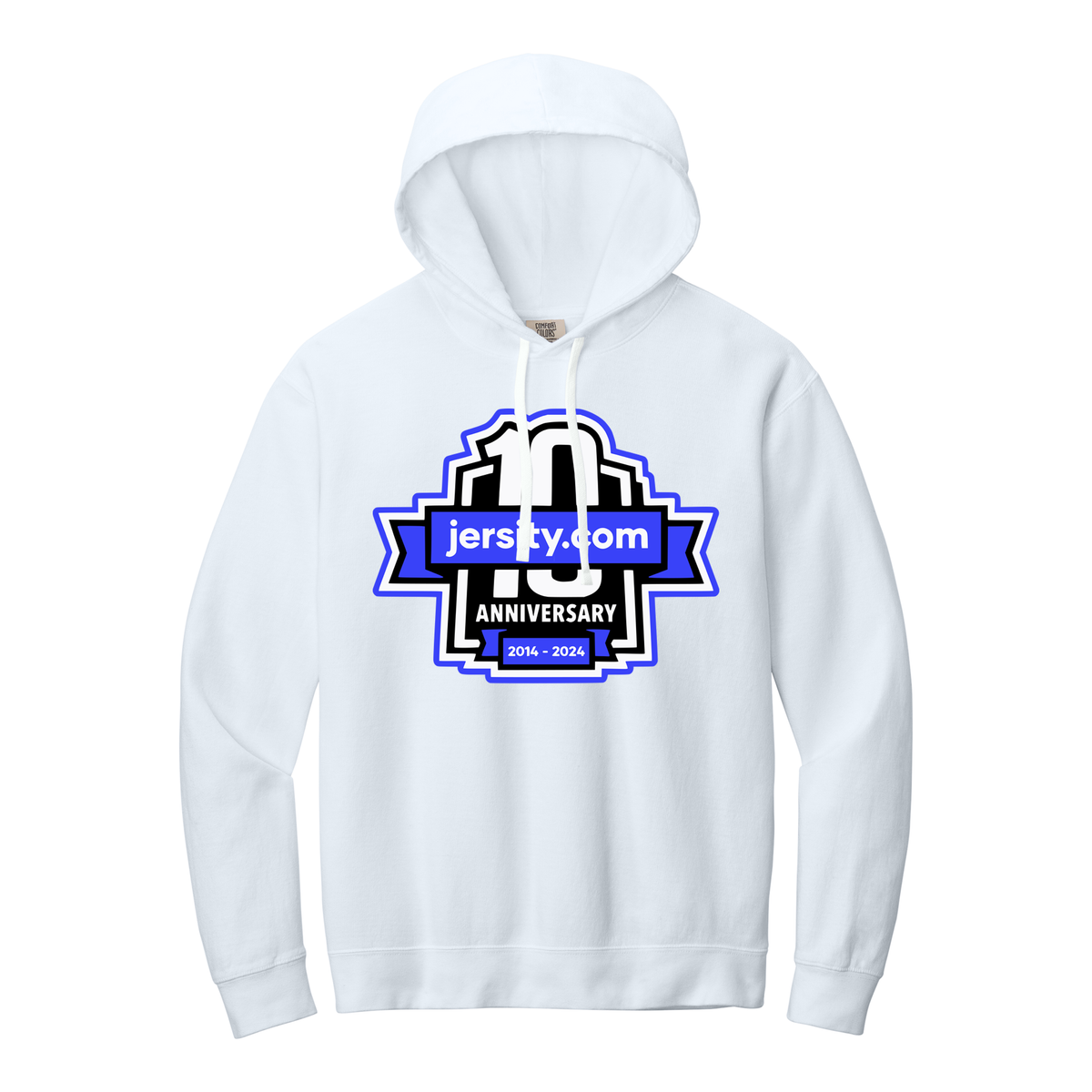 Jersity 10th Anniversary - Comfort Colors Lightweight Hooded Sweatshirt