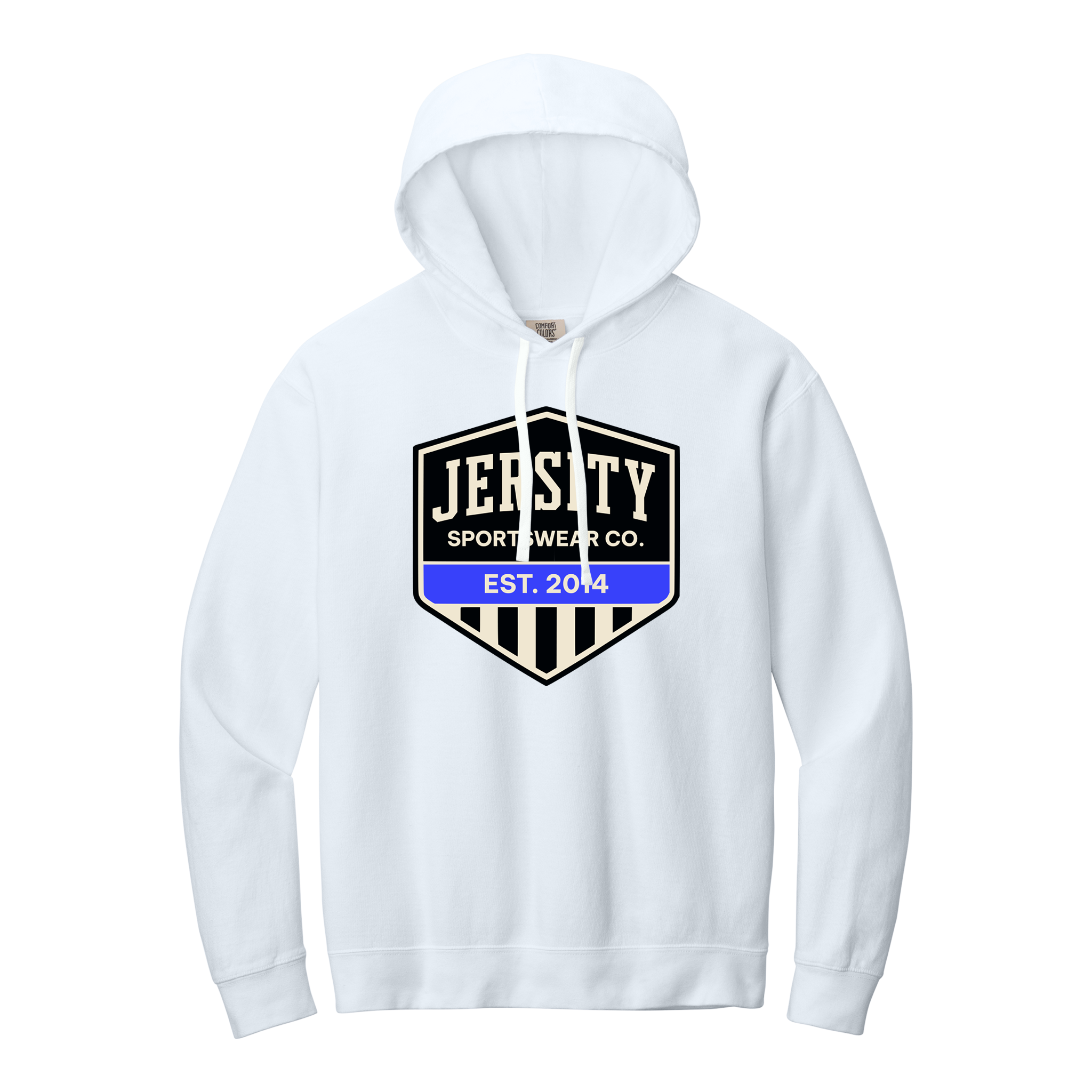 Jersity Vintage Shield - Comfort Colors Lightweight Hooded Sweatshirt