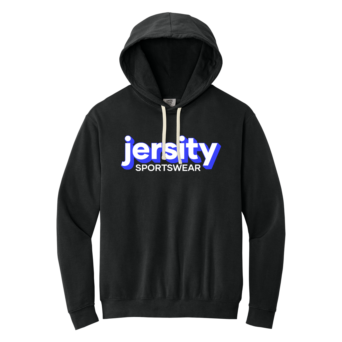 Jersity Wordmark - Comfort Colors Lightweight Hooded Sweatshirt