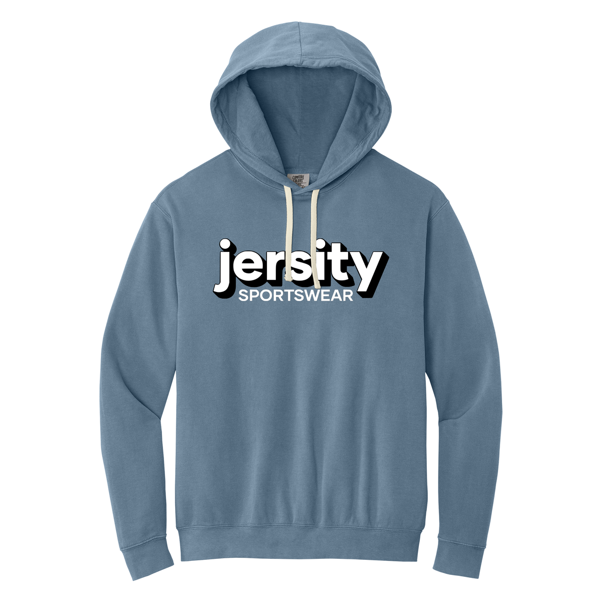 Jersity Wordmark - Comfort Colors Lightweight Hooded Sweatshirt