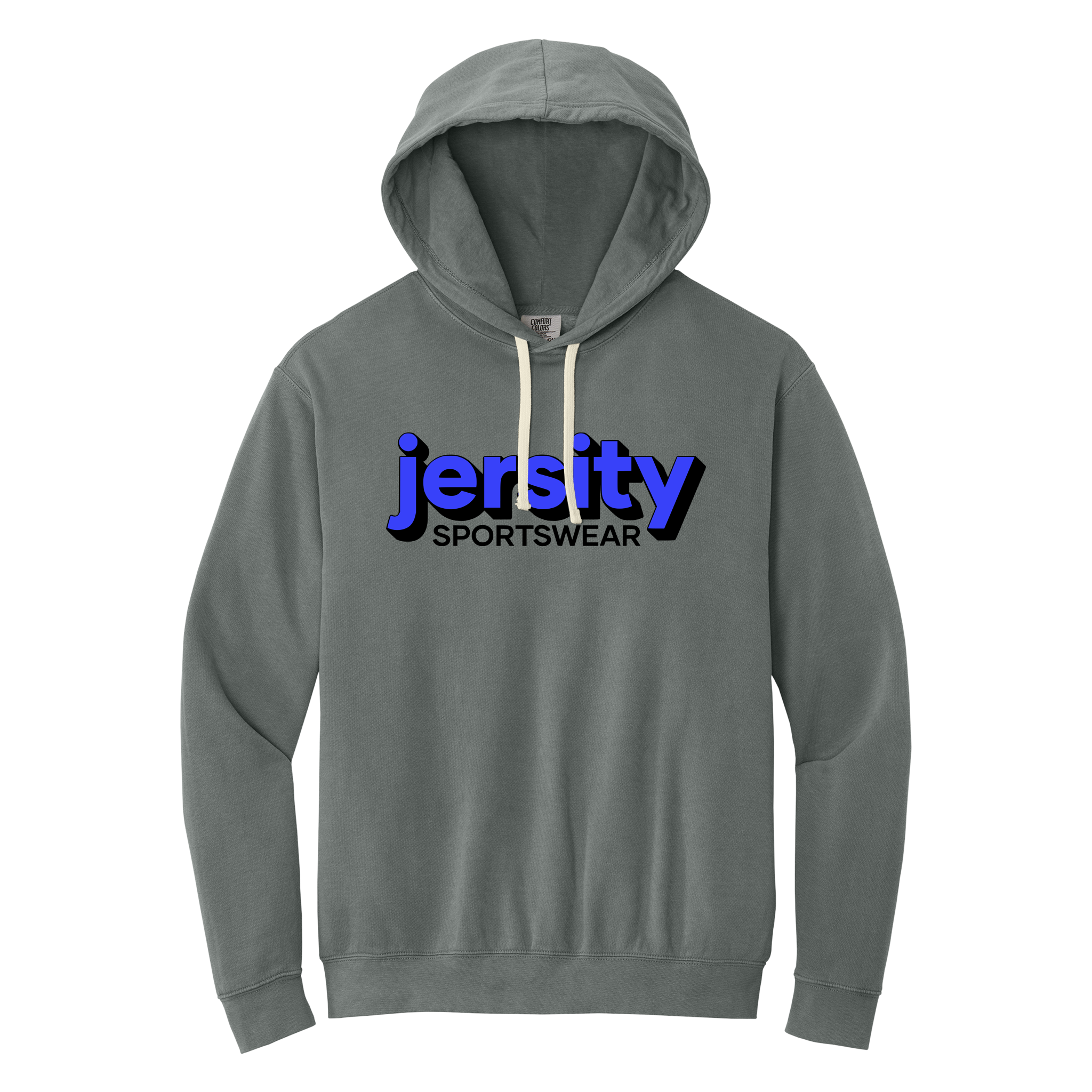 Jersity Wordmark - Comfort Colors Lightweight Hooded Sweatshirt