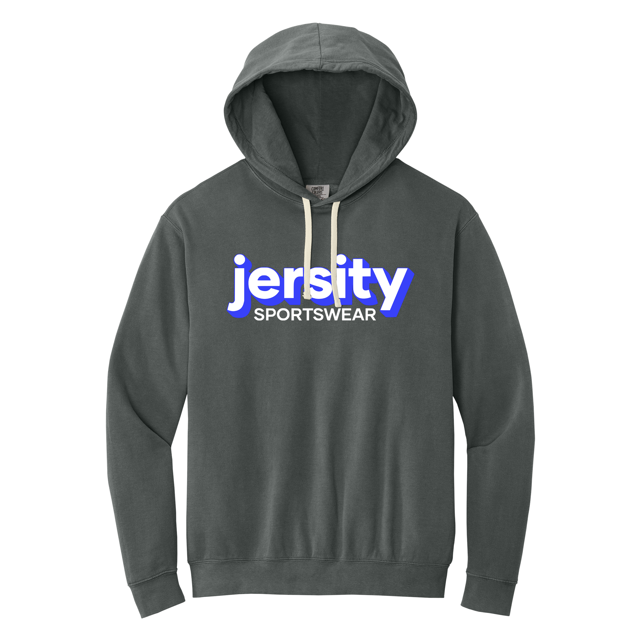 Jersity Wordmark - Comfort Colors Lightweight Hooded Sweatshirt