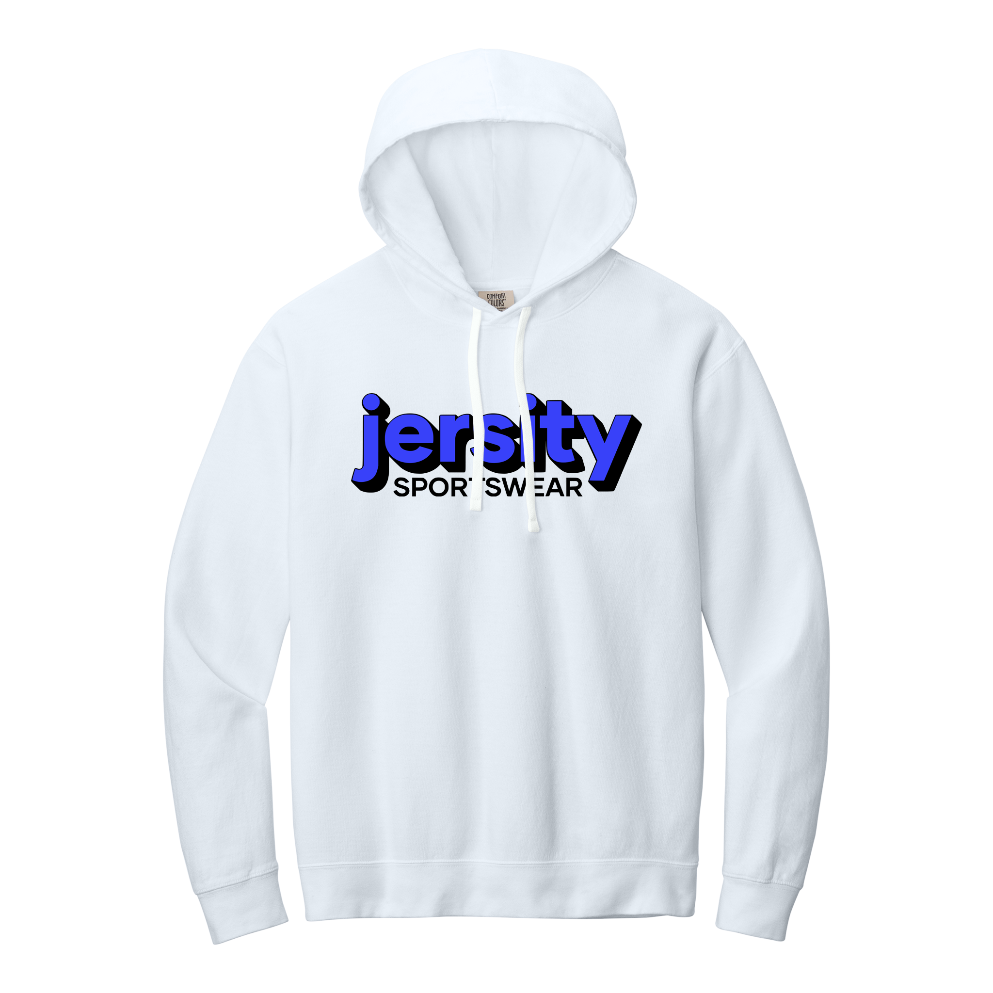 Jersity Wordmark - Comfort Colors Lightweight Hooded Sweatshirt