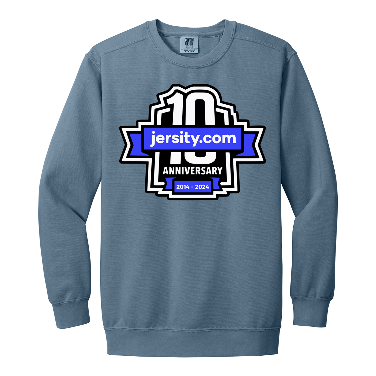 Jersity 10th Anniversary - Comfort Colors Ring Spun Crewneck Sweatshirt