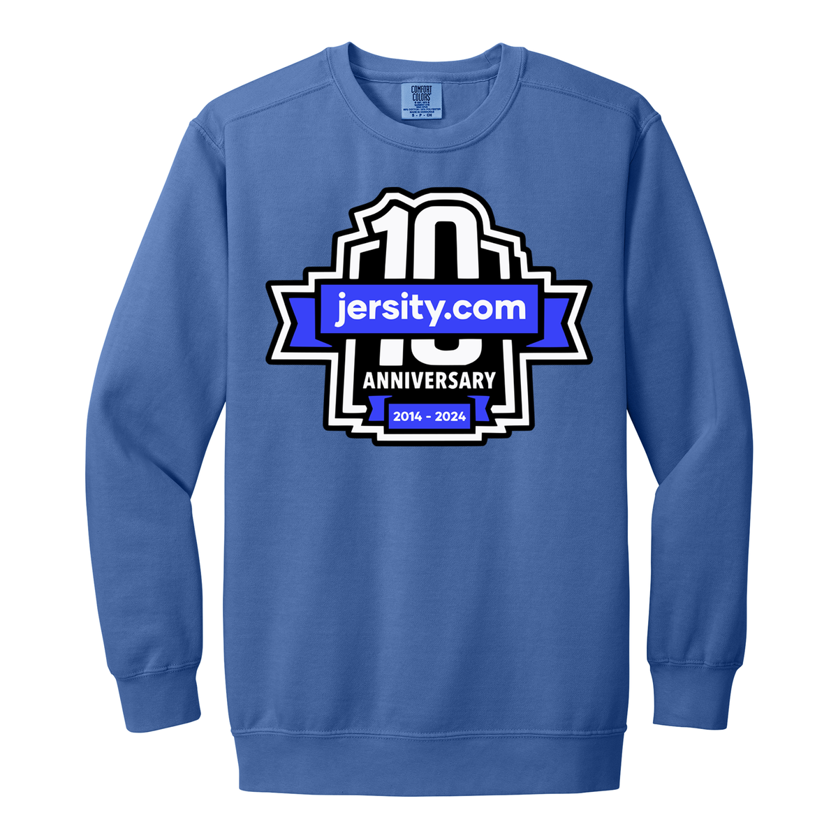 Jersity 10th Anniversary - Comfort Colors Ring Spun Crewneck Sweatshirt