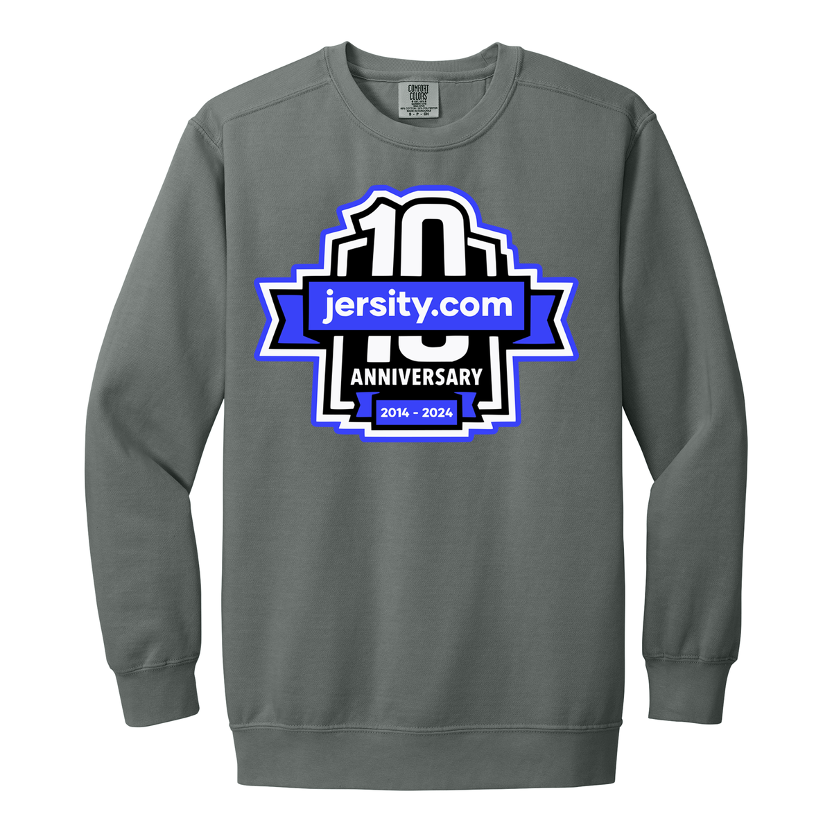 Jersity 10th Anniversary - Comfort Colors Ring Spun Crewneck Sweatshirt