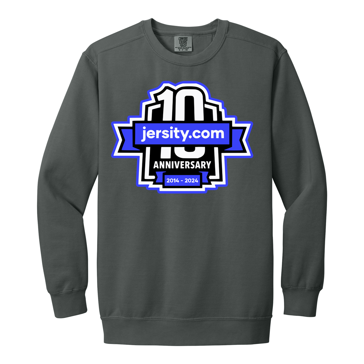 Jersity 10th Anniversary - Comfort Colors Ring Spun Crewneck Sweatshirt