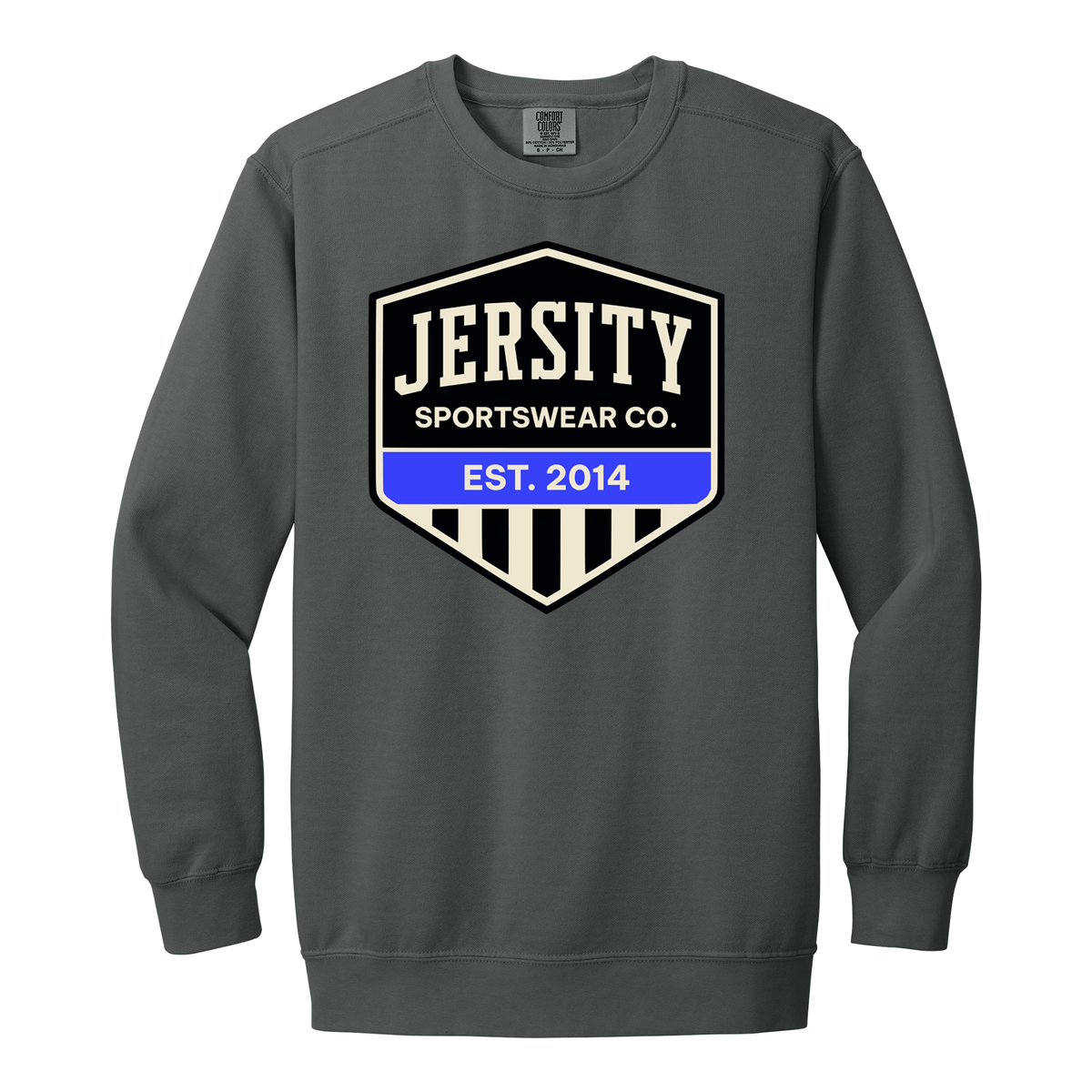 Jersity Vintage Shield - Comfort Colors Ring Spun Crewneck Sweatshirt