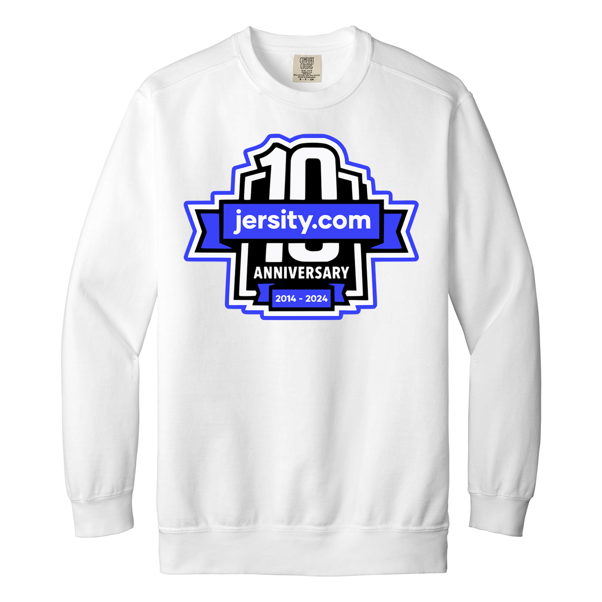 Jersity 10th Anniversary - Comfort Colors Ring Spun Crewneck Sweatshirt