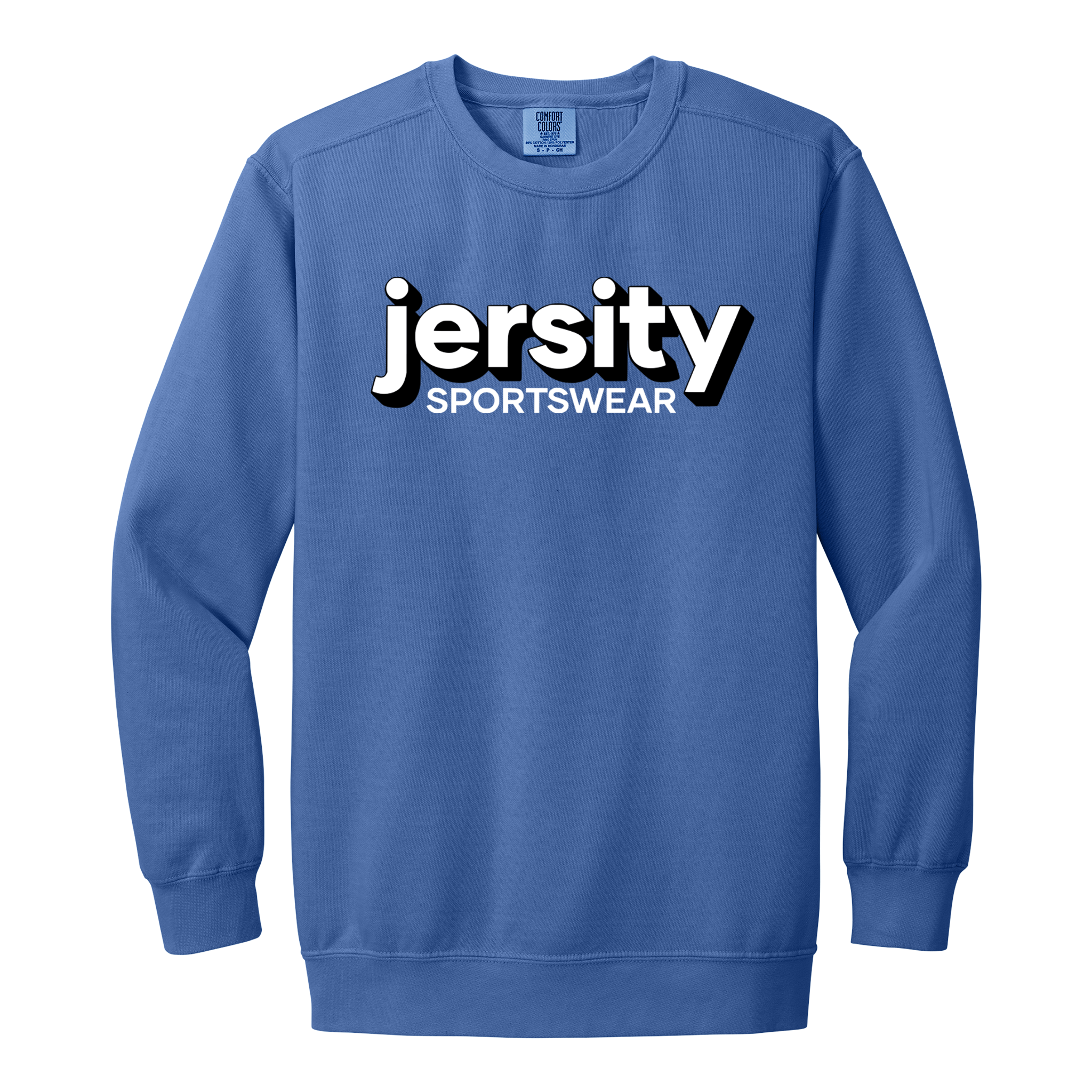 Jersity Wordmark - Comfort Colors Ring Spun Crewneck Sweatshirt