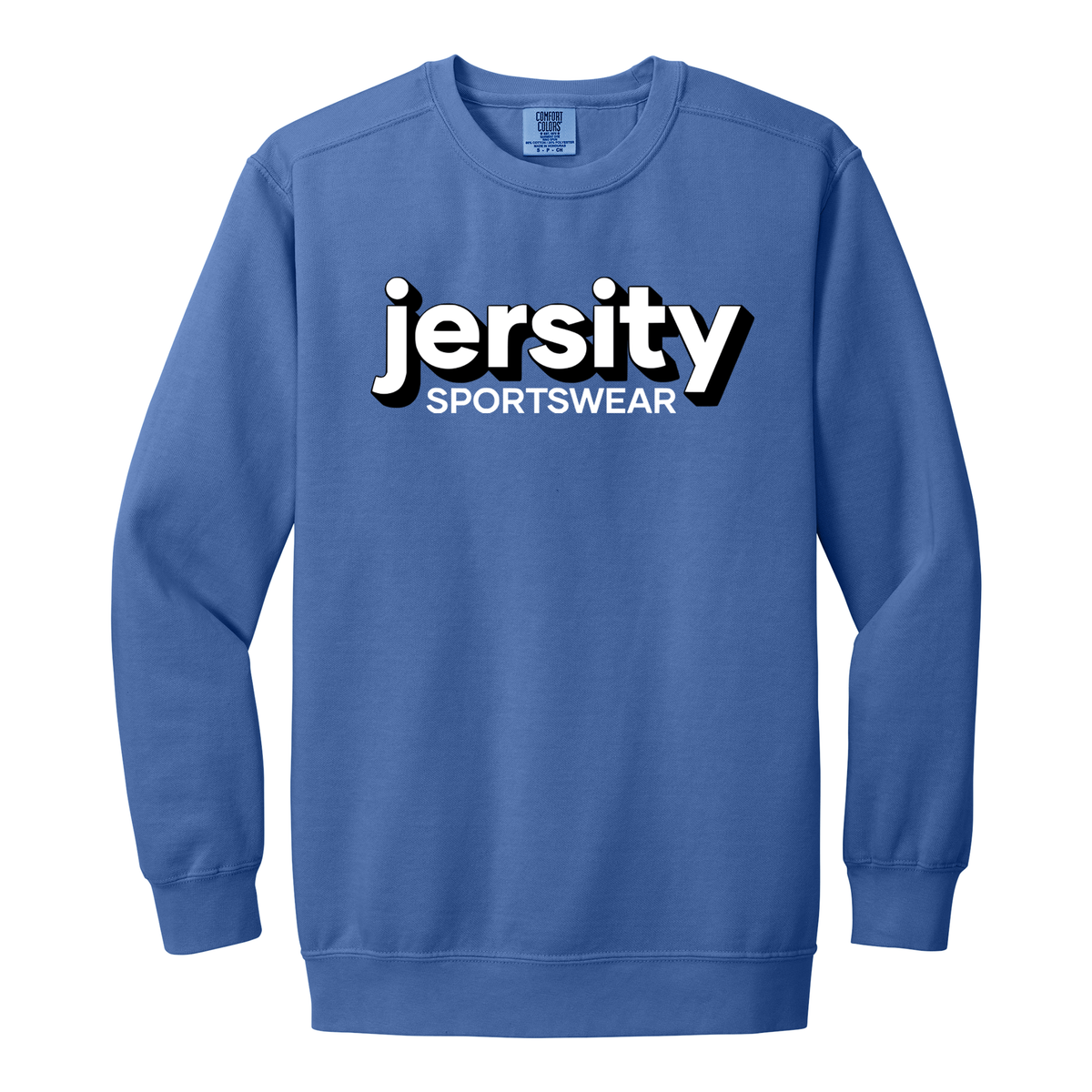 Jersity Wordmark - Comfort Colors Ring Spun Crewneck Sweatshirt