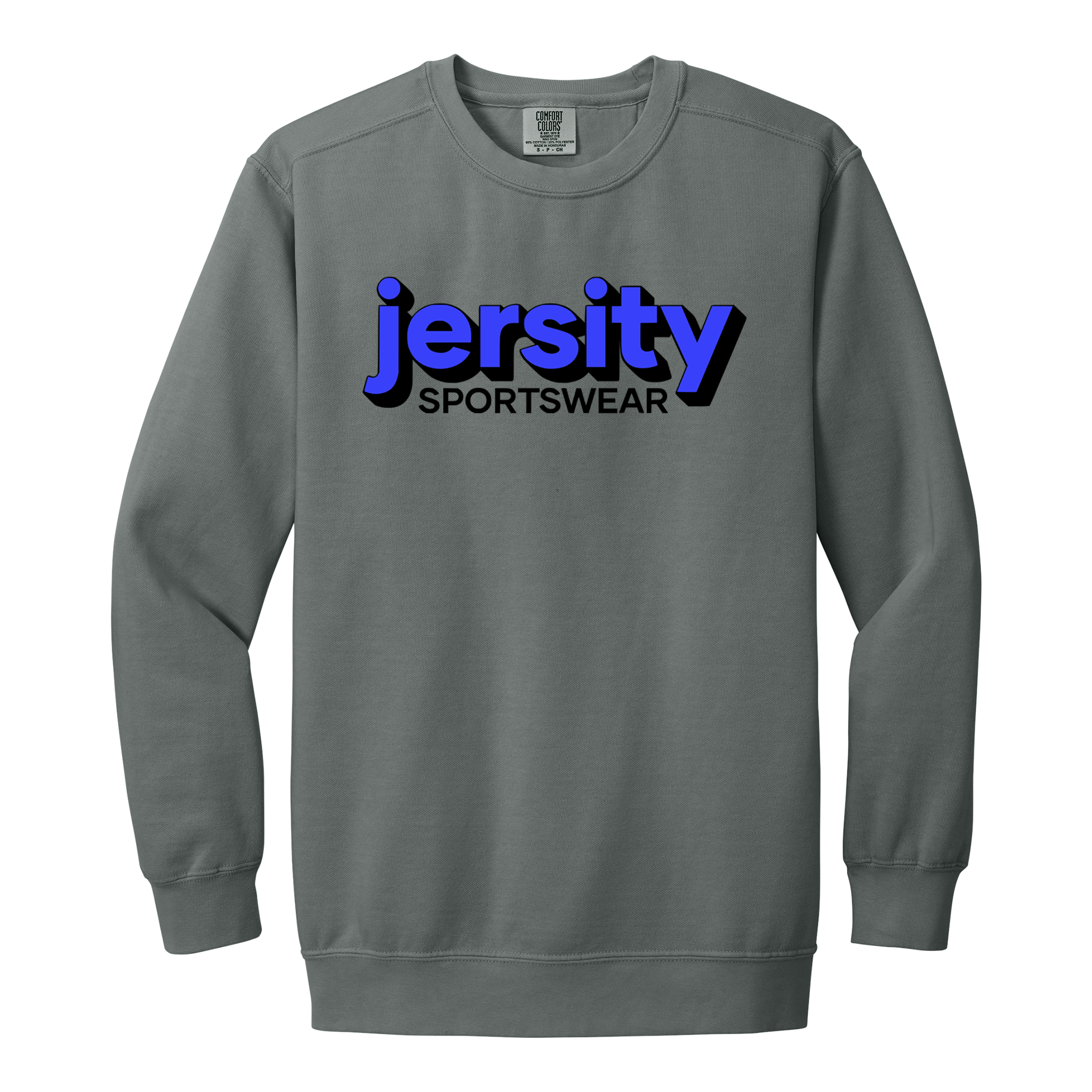 Jersity Wordmark - Comfort Colors Ring Spun Crewneck Sweatshirt