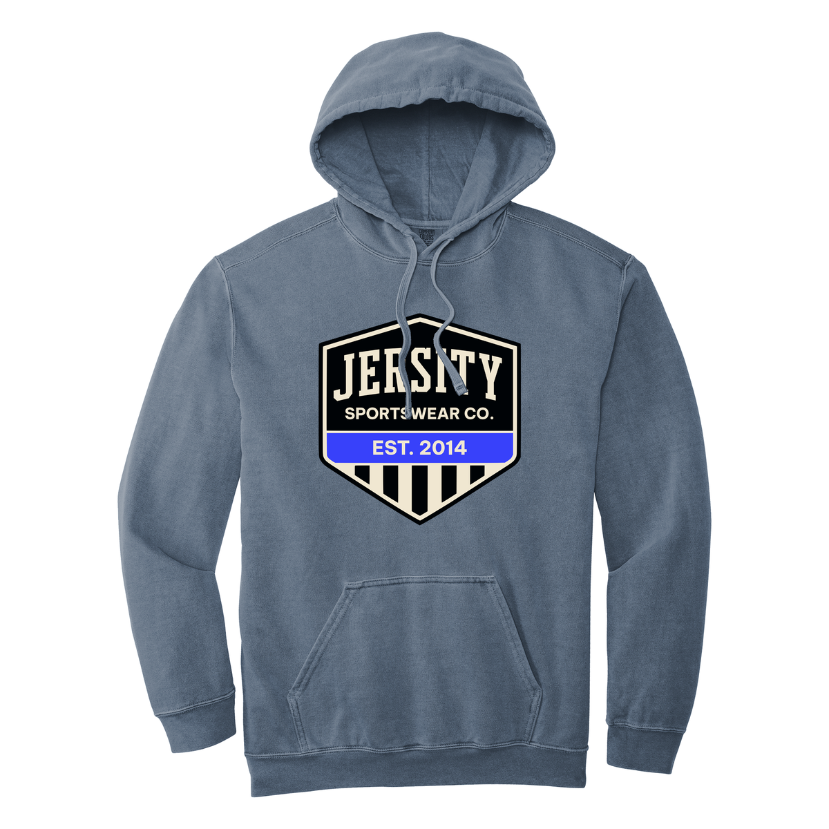Jersity Vintage Shield - Comfort Colors Ring Spun Hooded Sweatshirt