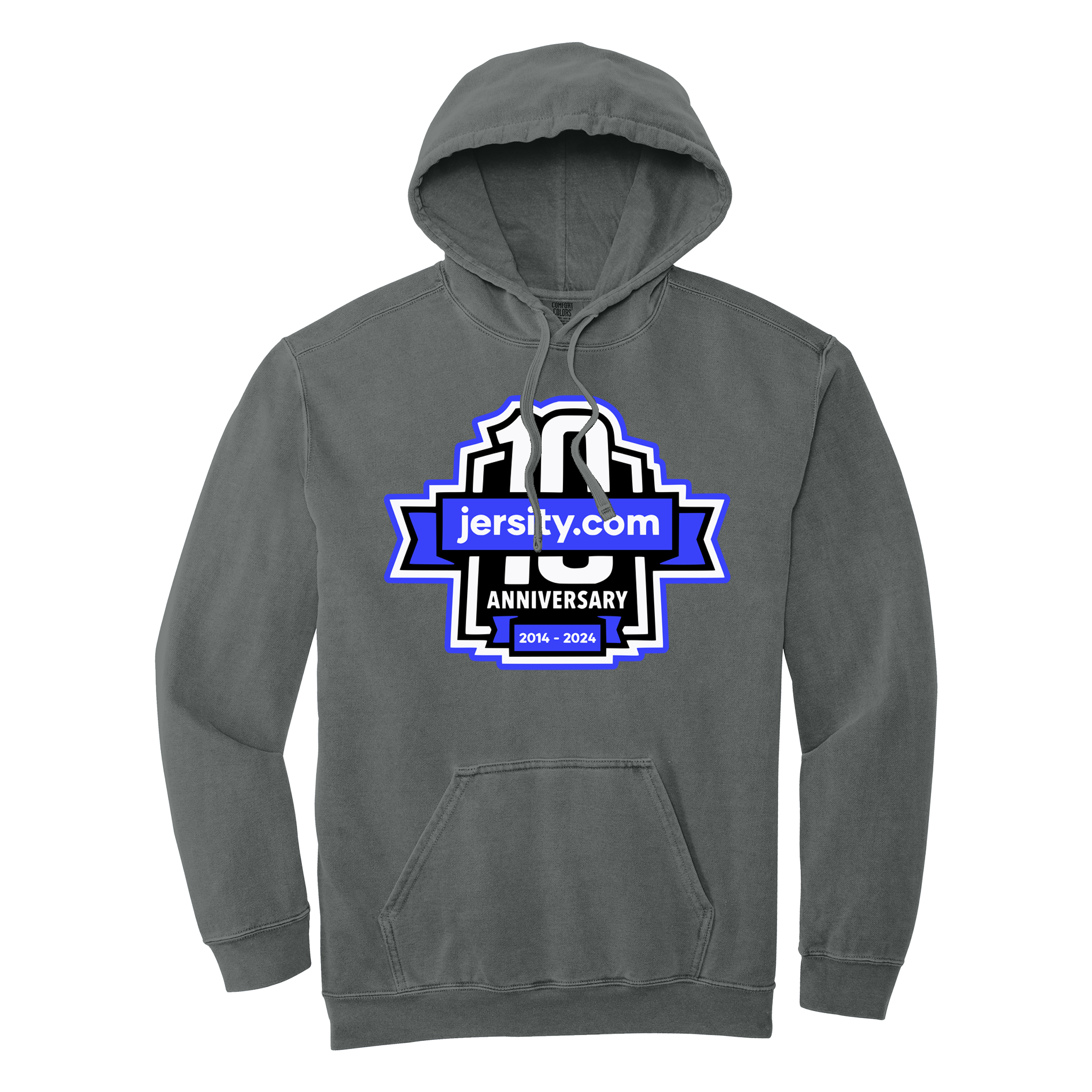 Jersity 10th Anniversary - Comfort Colors Ring Spun Hooded Sweatshirt