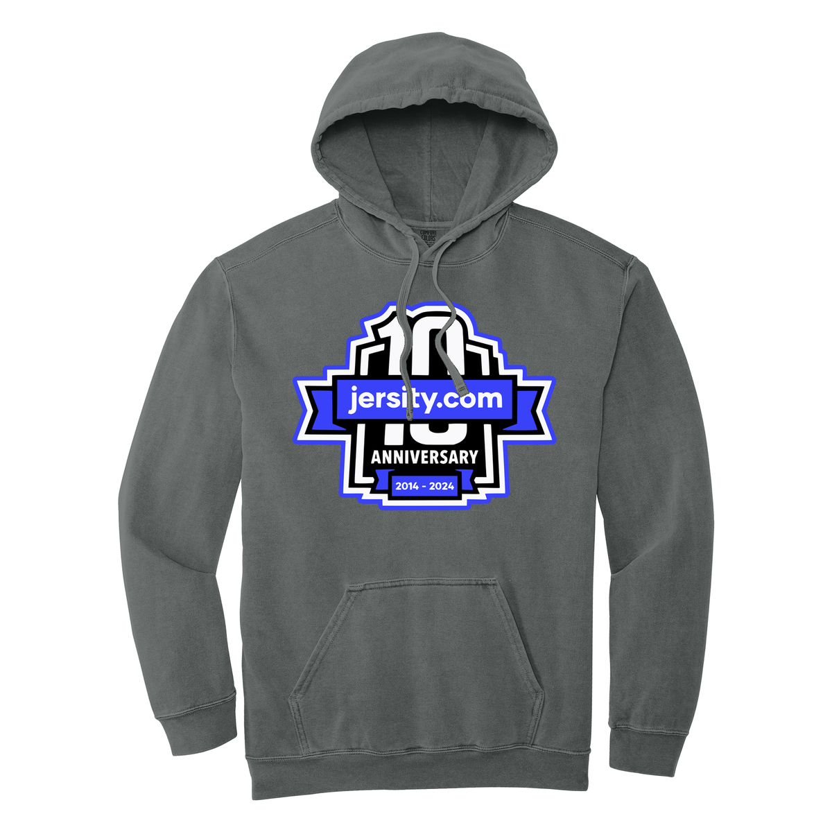 Jersity 10th Anniversary - Comfort Colors Ring Spun Hooded Sweatshirt