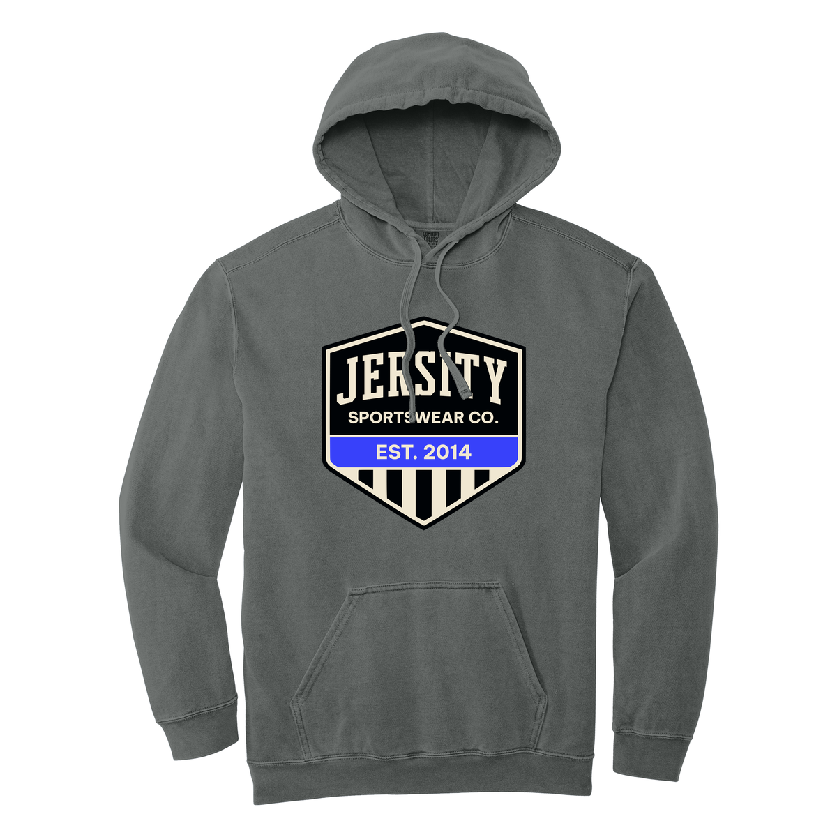 Jersity Vintage Shield - Comfort Colors Ring Spun Hooded Sweatshirt