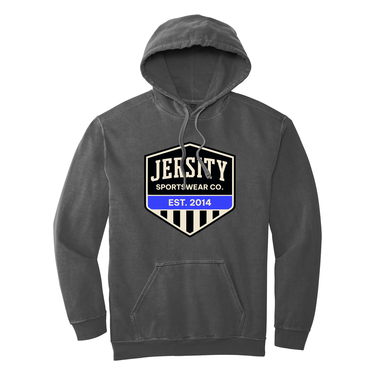 Jersity Vintage Shield - Comfort Colors Ring Spun Hooded Sweatshirt