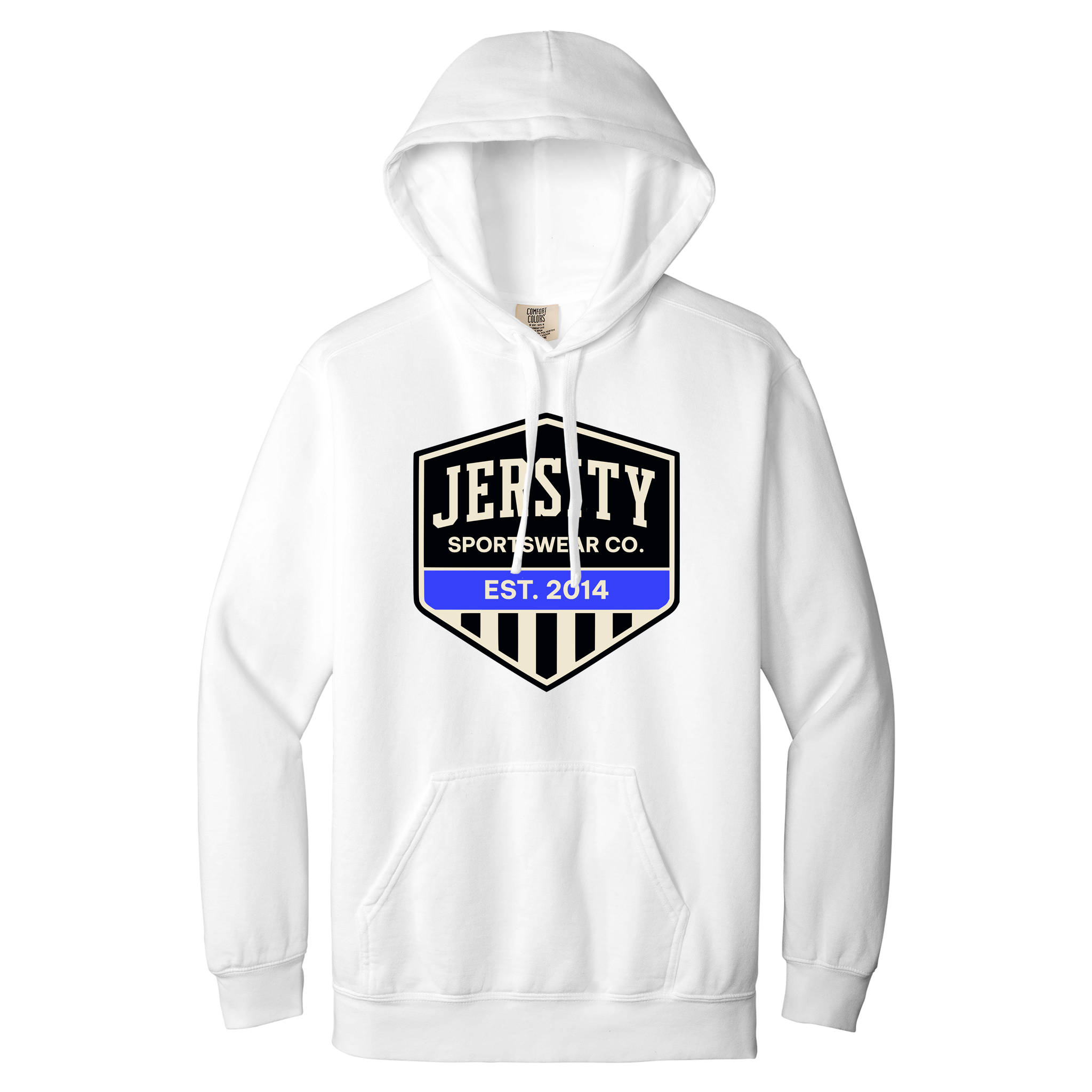 Jersity Vintage Shield - Comfort Colors Ring Spun Hooded Sweatshirt