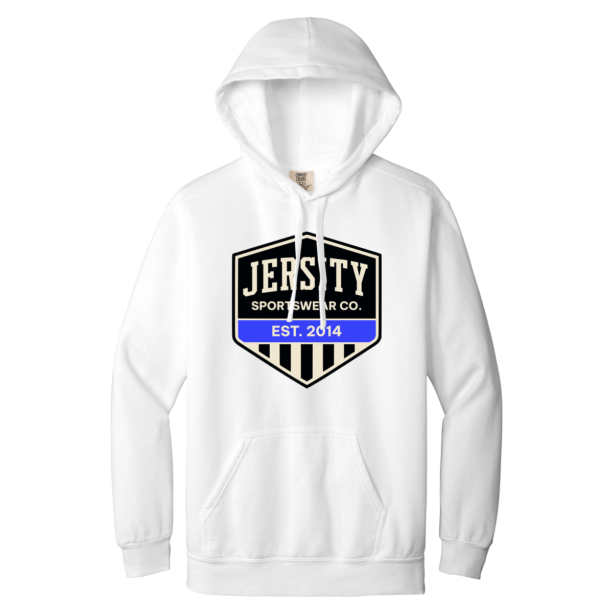 Jersity Vintage Shield - Comfort Colors Ring Spun Hooded Sweatshirt