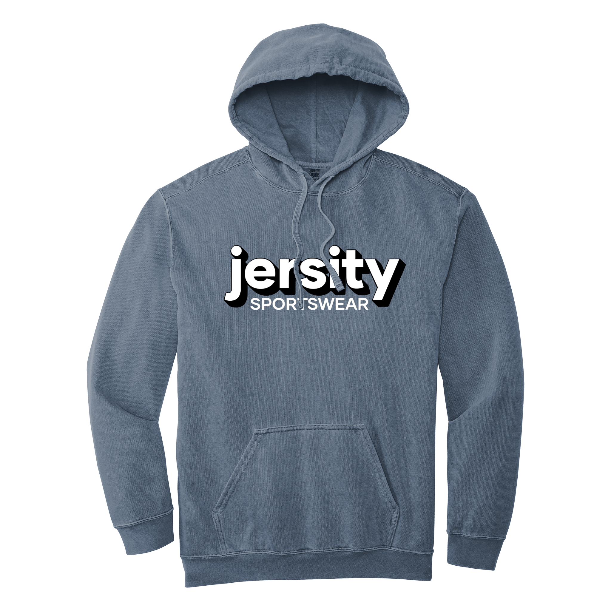 Jersity Wordmark - Comfort Colors Ring Spun Hooded Sweatshirt