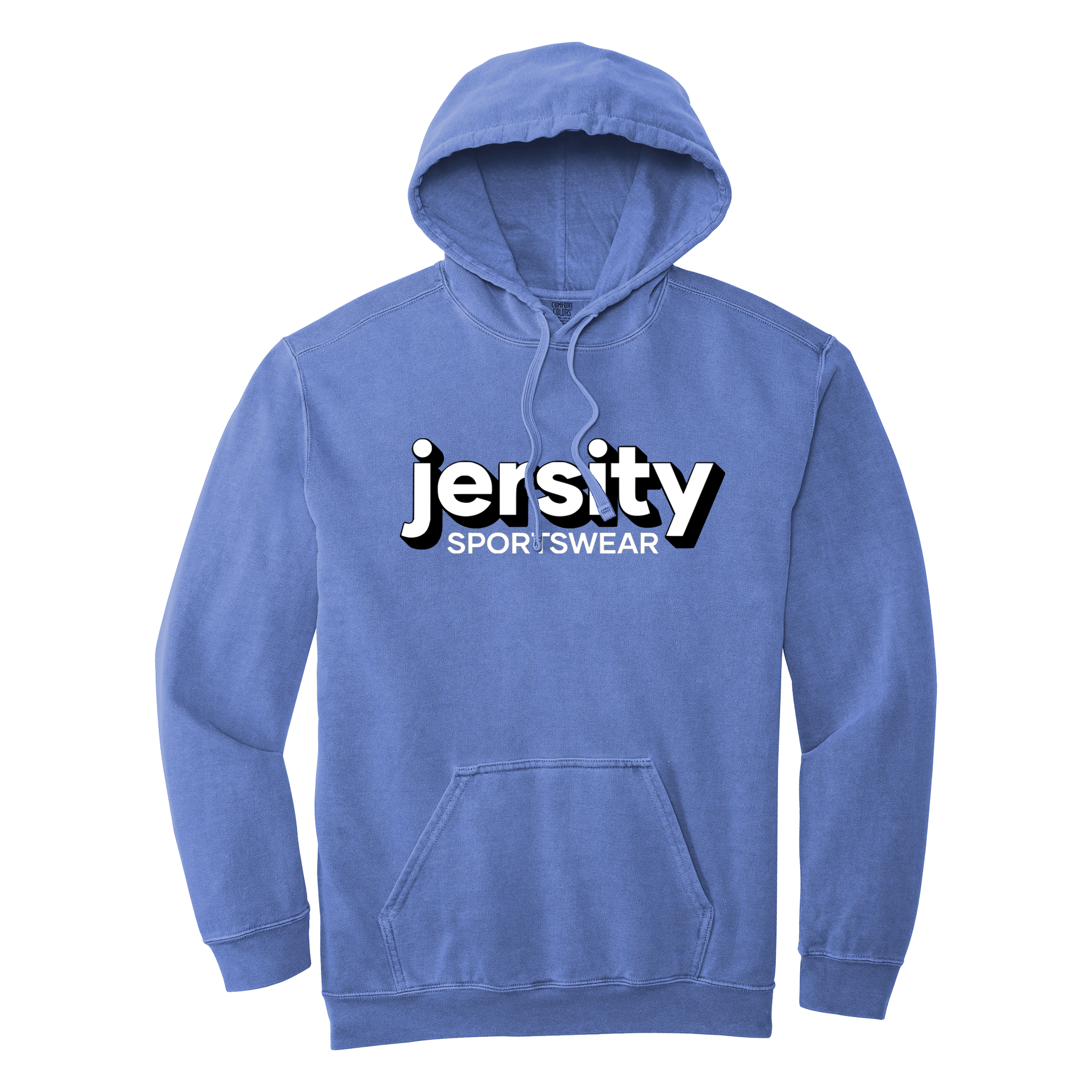 Jersity Wordmark - Comfort Colors Ring Spun Hooded Sweatshirt
