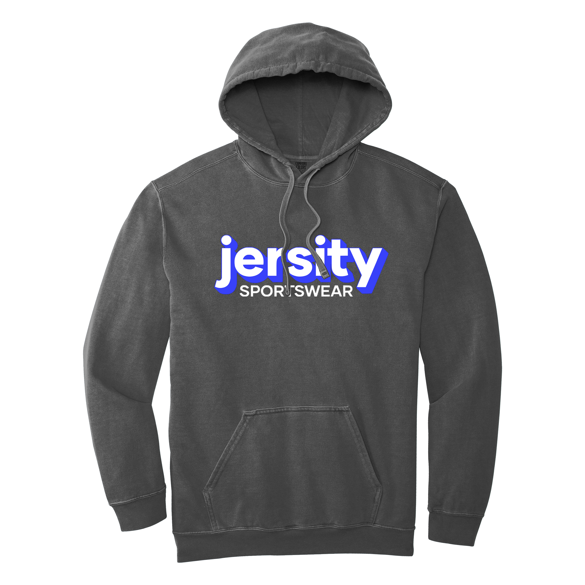 Jersity Wordmark - Comfort Colors Ring Spun Hooded Sweatshirt