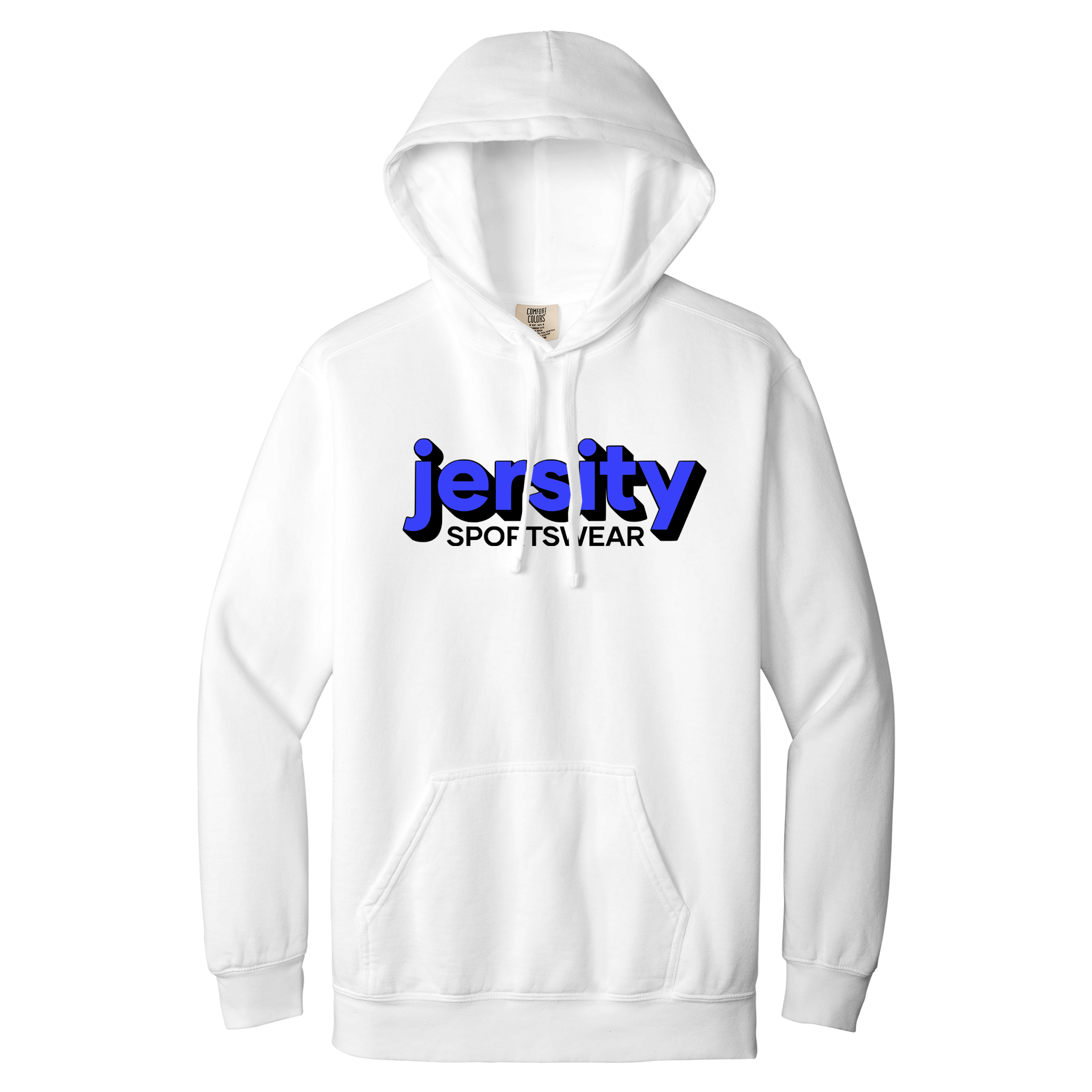 Jersity Wordmark - Comfort Colors Ring Spun Hooded Sweatshirt