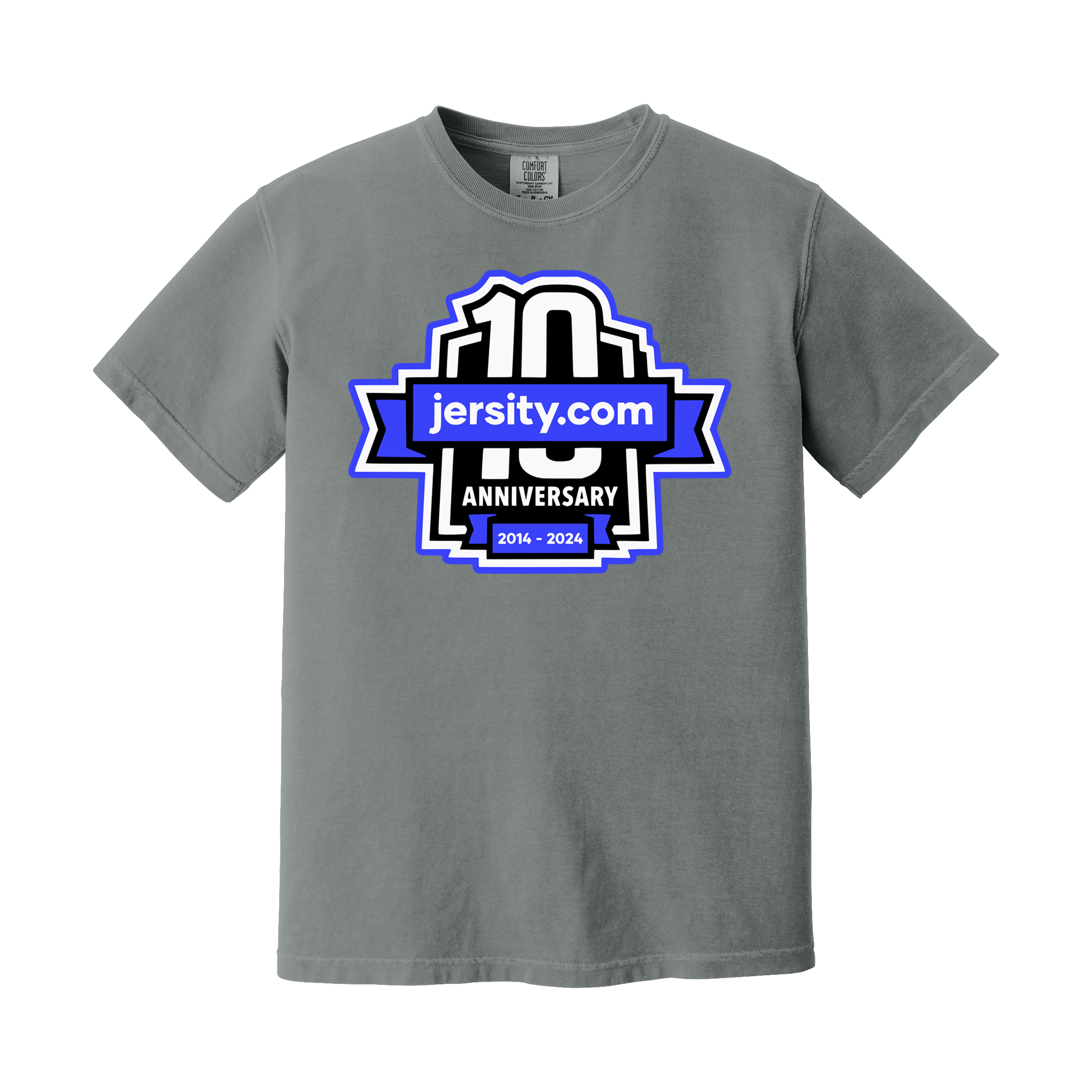 Jersity 10th Anniversary - Comfort Colors Heavyweight Ring Spun Tee