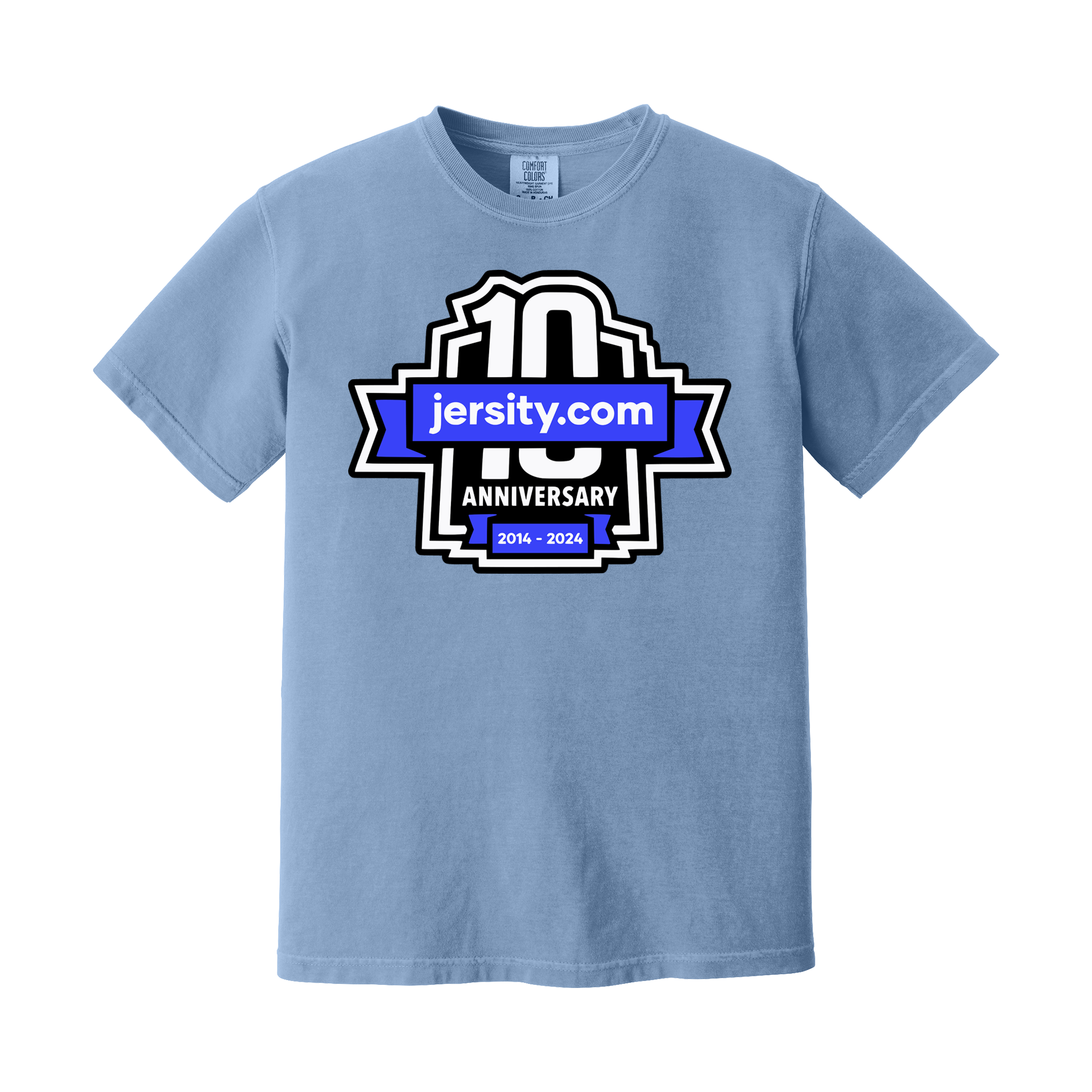 Jersity 10th Anniversary - Comfort Colors Heavyweight Ring Spun Tee