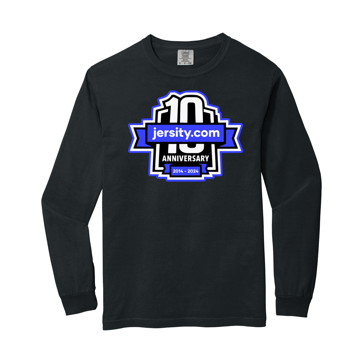 Jersity 10th Anniversary - Comfort Colors Heavyweight Ring Spun Long Sleeve Tee
