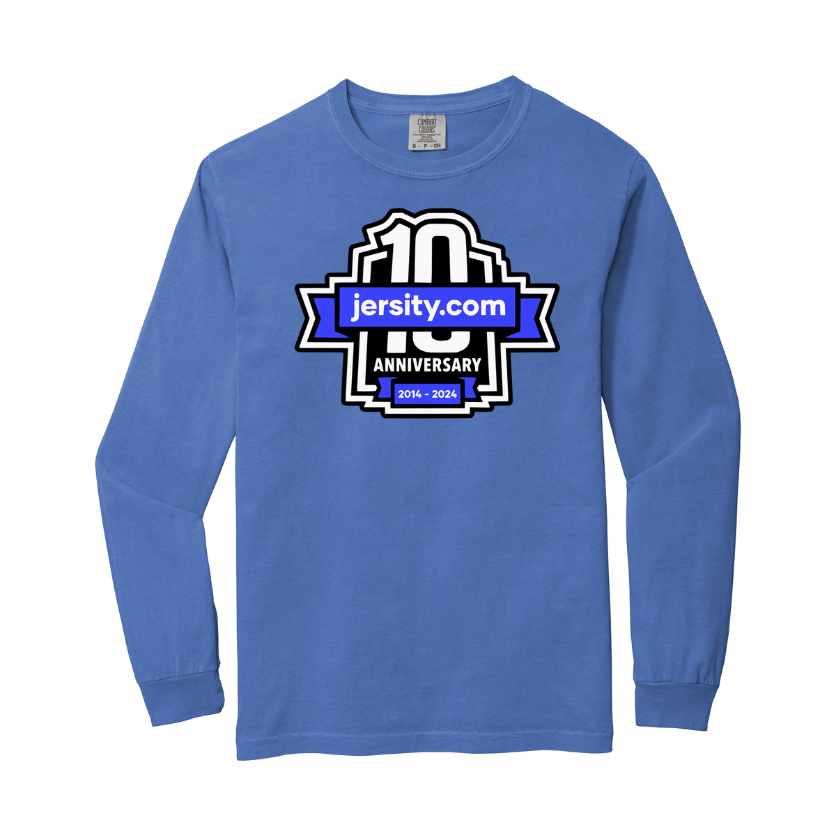 Jersity 10th Anniversary - Comfort Colors Heavyweight Ring Spun Long Sleeve Tee