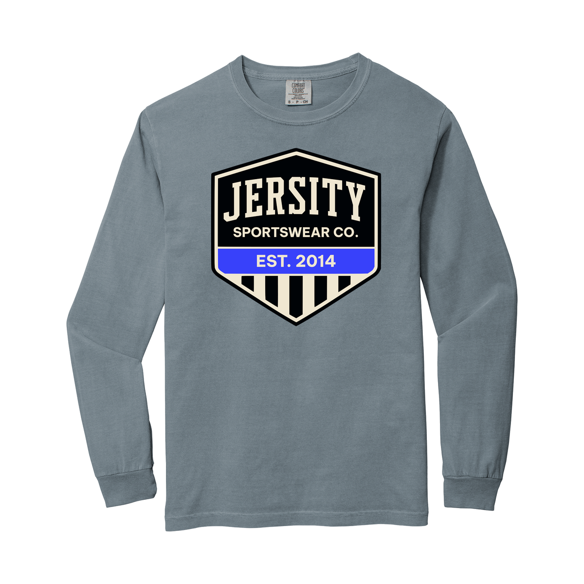 Jersity Vintage Shield - Comfort Colors Heavyweight Ring Spun Long Sleeve Tee