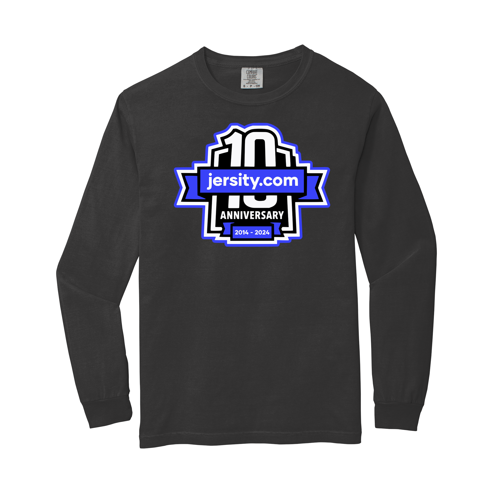 Jersity 10th Anniversary - Comfort Colors Heavyweight Ring Spun Long Sleeve Tee