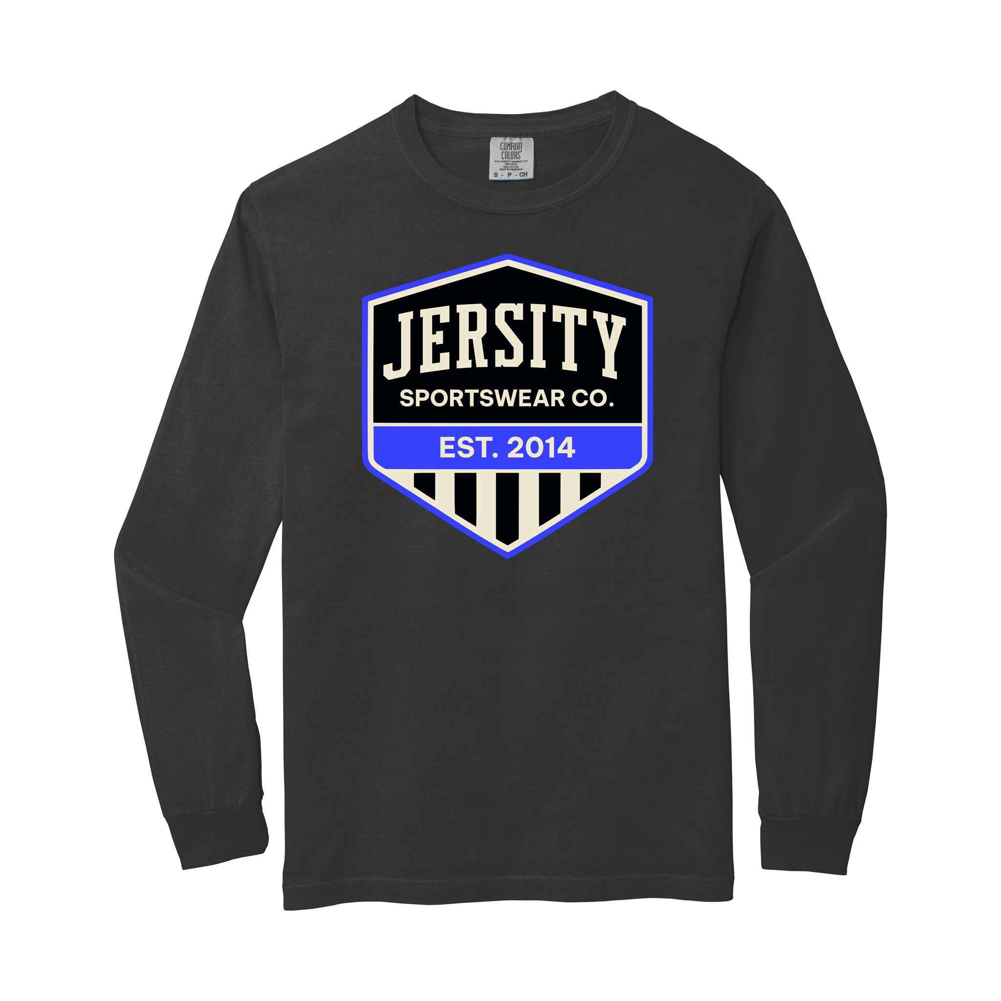 Jersity Vintage Shield - Comfort Colors Heavyweight Ring Spun Long Sleeve Tee