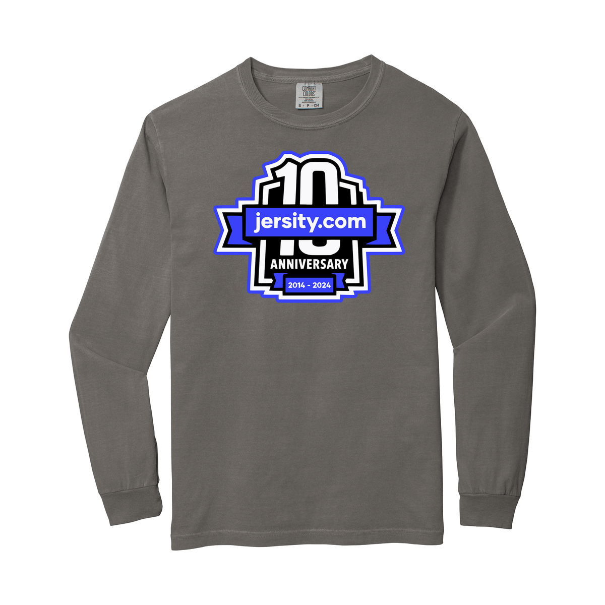 Jersity 10th Anniversary - Comfort Colors Heavyweight Ring Spun Long Sleeve Tee