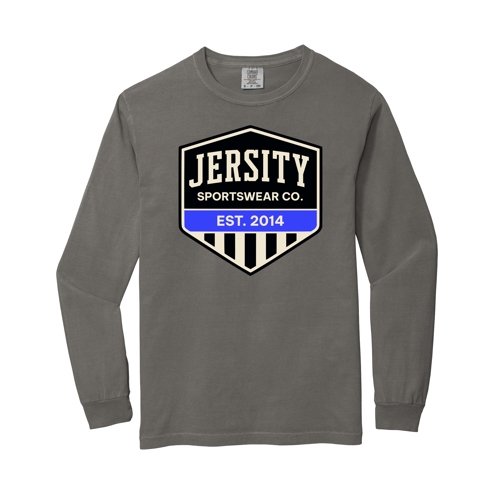 Jersity Vintage Shield - Comfort Colors Heavyweight Ring Spun Long Sleeve Tee