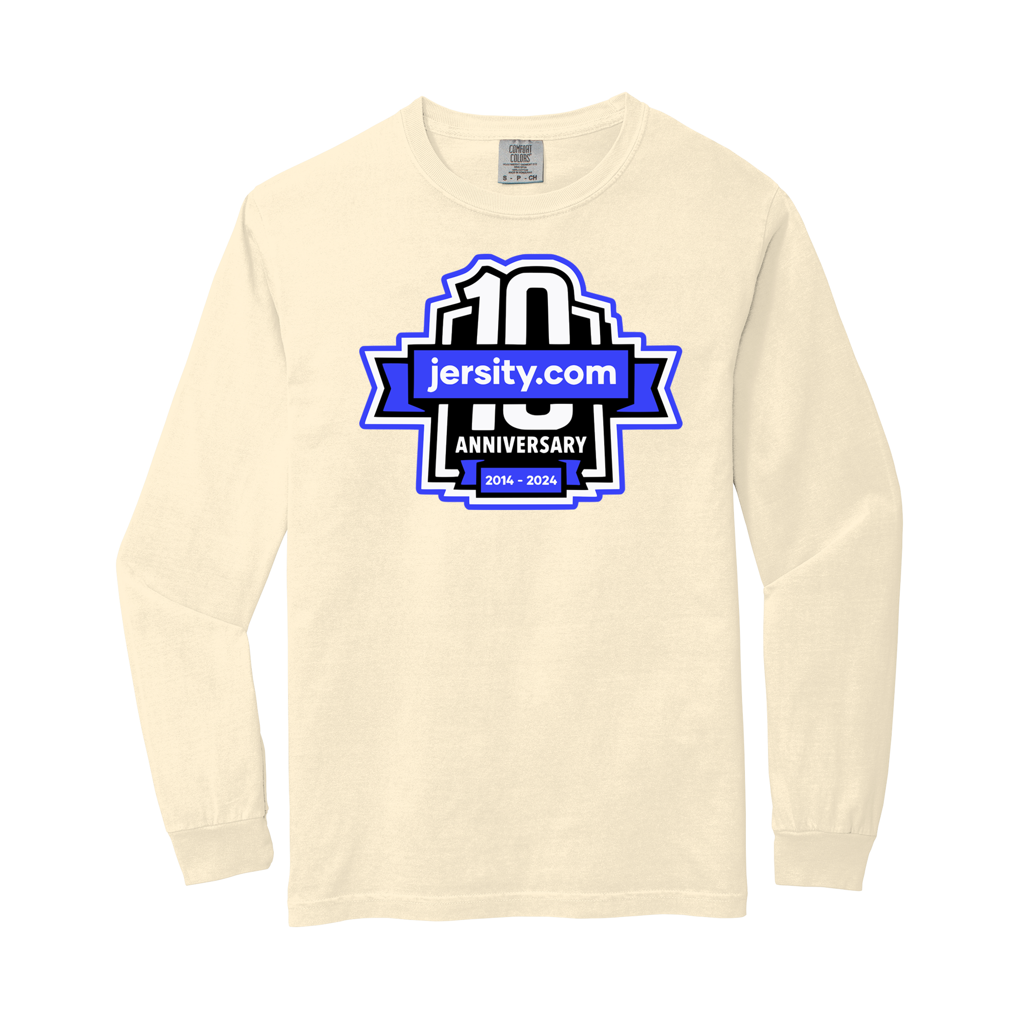 Jersity 10th Anniversary - Comfort Colors Heavyweight Ring Spun Long Sleeve Tee