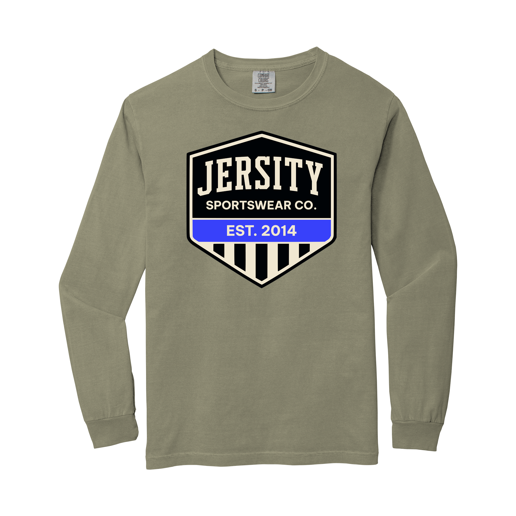 Jersity Vintage Shield - Comfort Colors Heavyweight Ring Spun Long Sleeve Tee