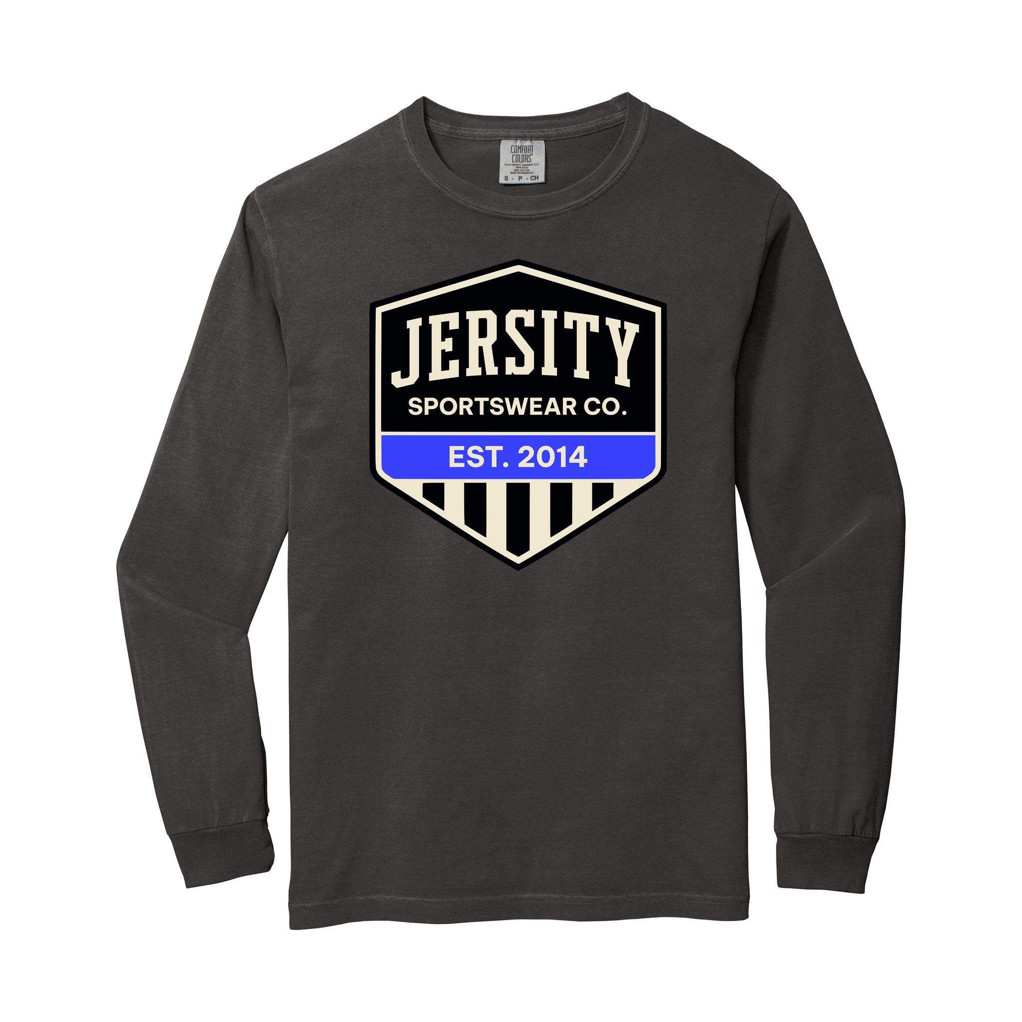 Jersity Vintage Shield - Comfort Colors Heavyweight Ring Spun Long Sleeve Tee