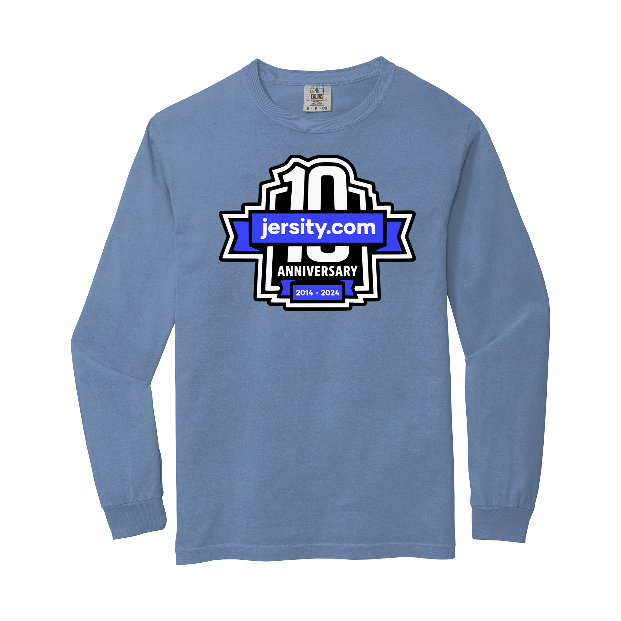 Jersity 10th Anniversary - Comfort Colors Heavyweight Ring Spun Long Sleeve Tee
